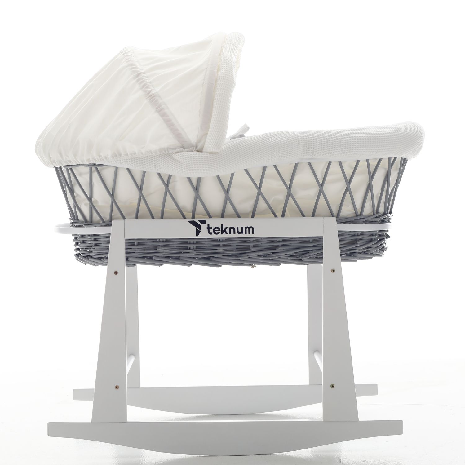 Grey pod moses cheap basket with stand